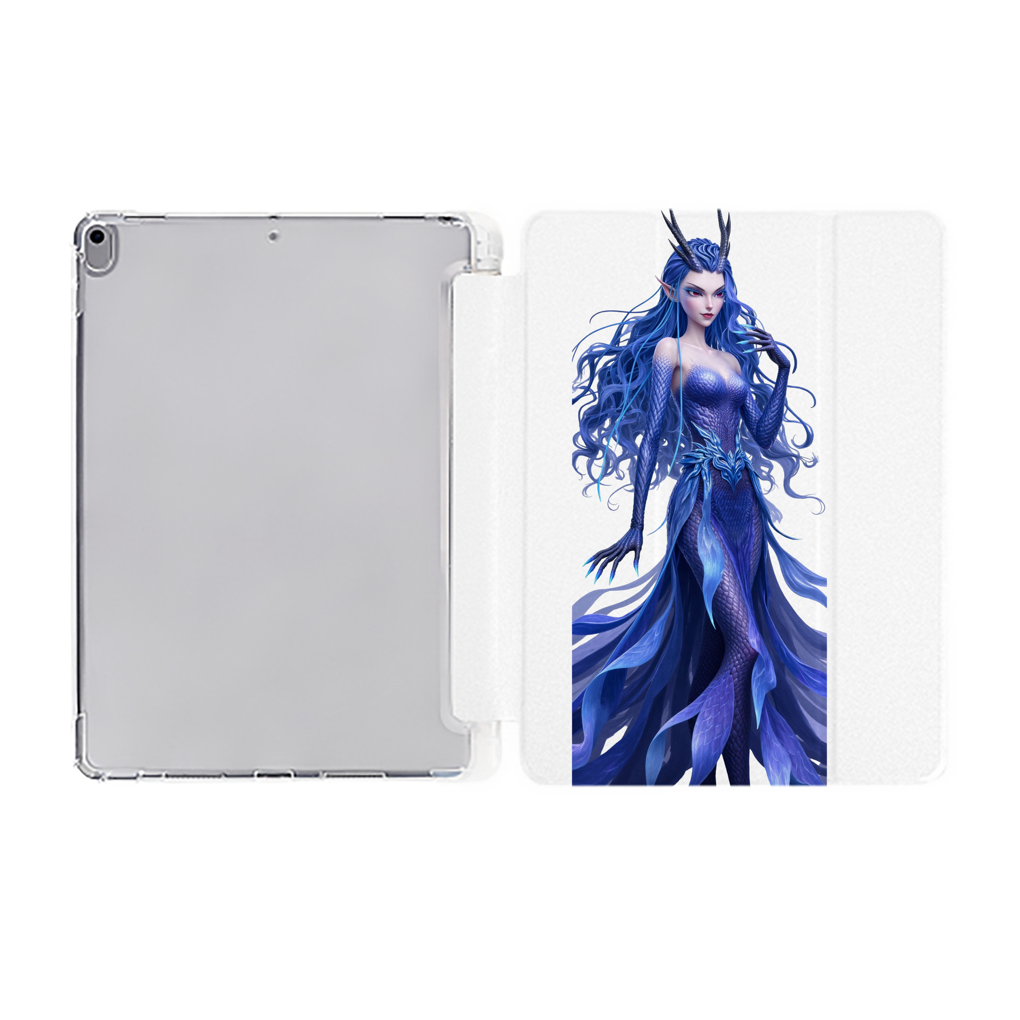 （画像用） Ne Zha 2 ナタ 魔童の大暴れ IPad ケース ペン収納付き 三つ折りスタンド PUレザー×シリコン 対応機種9.5/10.5/10.9インチ